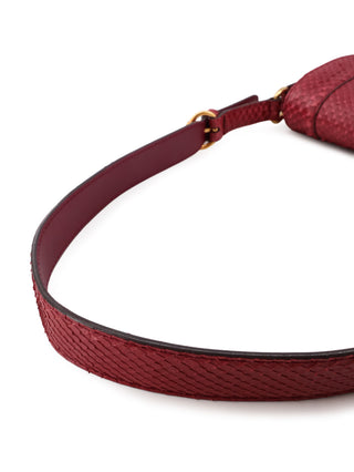 Python Horsebit Flap Shoulder Bag