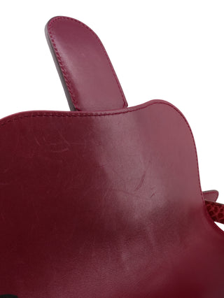 Python Horsebit Flap Shoulder Bag
