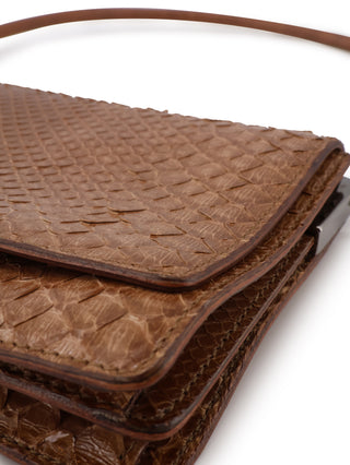 Python Flap Shoulder Bag