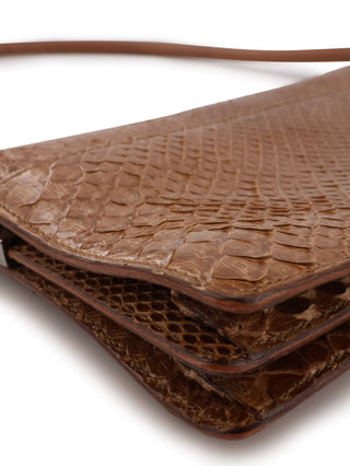 Python Flap Shoulder Bag