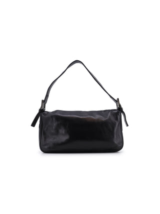Leather Baguette Shoulder Bag