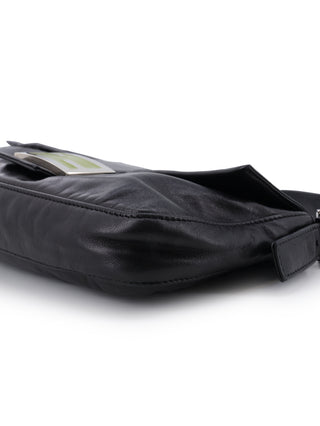 Leather Baguette Shoulder Bag