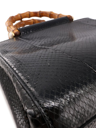 Python Bamboo 2-Way Top Handle Bag