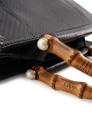 Python Bamboo 2-Way Top Handle Bag