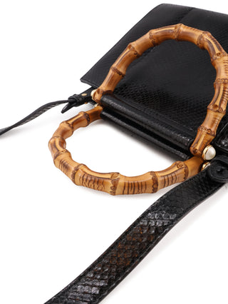 Python Bamboo 2-Way Top Handle Bag