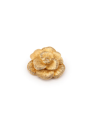 Rose Rhinestone Brooch