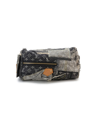 Denim Patchwork Speedy 30 Handbag