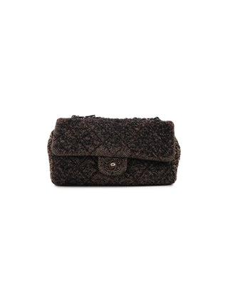 Tweed Single Flap Shoulder Bag