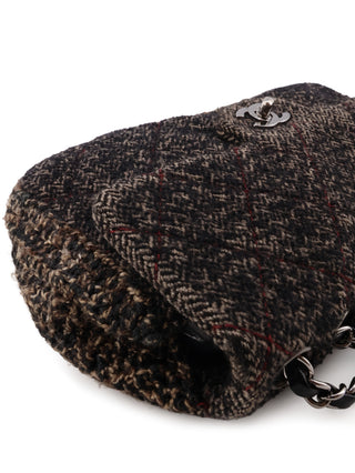 Tweed Single Flap Shoulder Bag