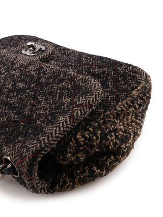 Tweed Single Flap Shoulder Bag