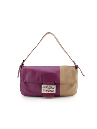 Colorblock Baguette Shoulder Bag