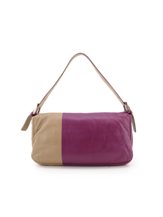 Colorblock Baguette Shoulder Bag