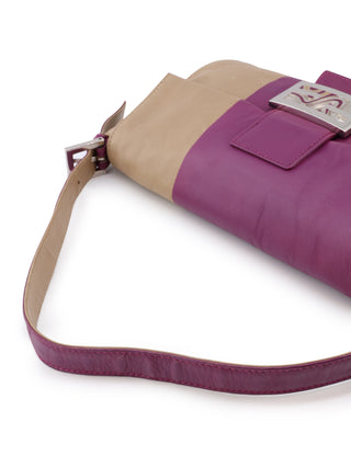 Colorblock Baguette Shoulder Bag