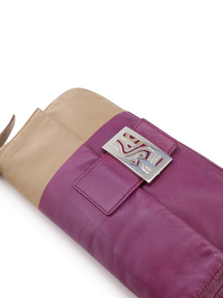 Colorblock Baguette Shoulder Bag