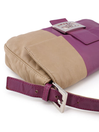 Colorblock Baguette Shoulder Bag