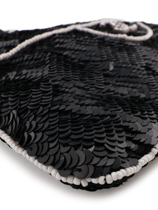 CC Sequin Beaded Mini Handbag