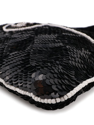 CC Sequin Beaded Mini Handbag