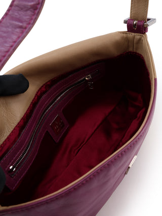 Colorblock Baguette Shoulder Bag