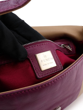 Colorblock Baguette Shoulder Bag