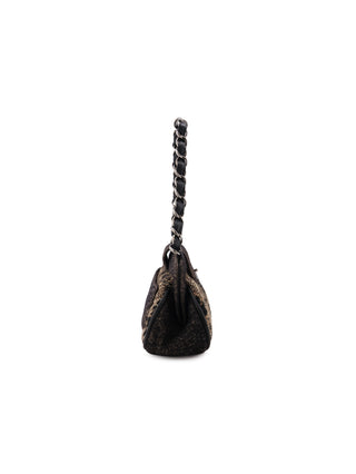 Tweed Frame Satchel Shoulder Bag