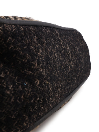 Tweed Frame Satchel Shoulder Bag