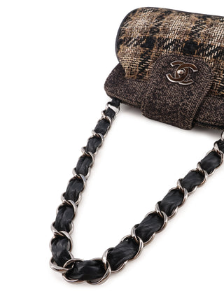Tweed Frame Satchel Shoulder Bag