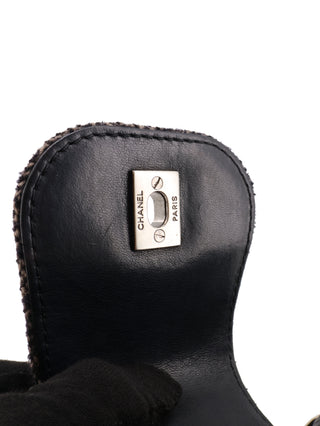 Tweed Frame Satchel Shoulder Bag