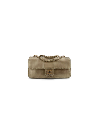Metallic Leather Chain Shoulder Bag