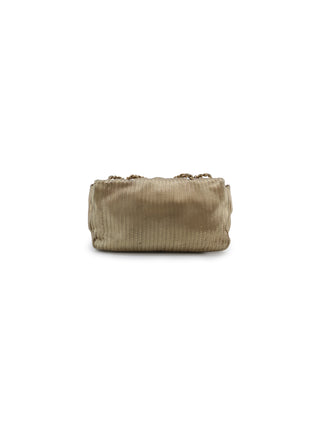Metallic Leather Chain Shoulder Bag