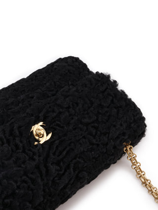 Persian Lamb Flap Shoulder Bag