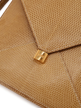 Lizard Envelope Shoulder Bag