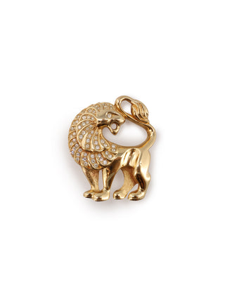 Lion Rhinestone Brooch