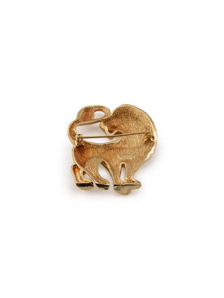 Lion Rhinestone Brooch