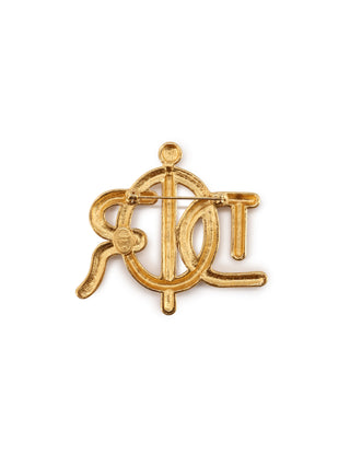 Rope Logo Rhinestone Brooch