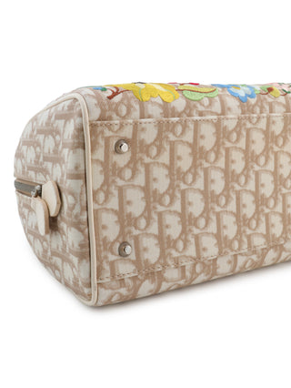 Floral Embroidery Trotter Mini Boston Bag