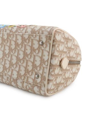 Floral Embroidery Trotter Mini Boston Bag