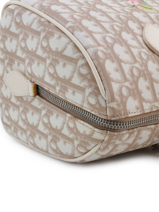 Floral Embroidery Trotter Mini Boston Bag