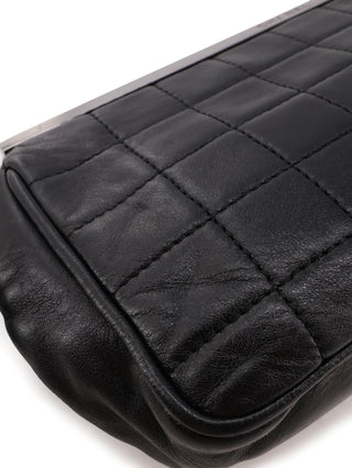 Chocolate Bar Chain Fringe Clutch