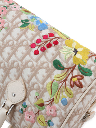 Floral Embroidery Trotter Mini Boston Bag