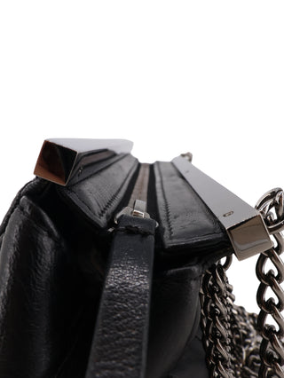 Chocolate Bar Chain Fringe Clutch