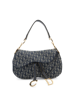 Oblique Double Saddle Shoulder Bag