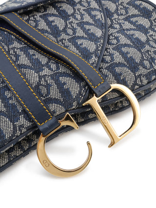 Oblique Double Saddle Shoulder Bag