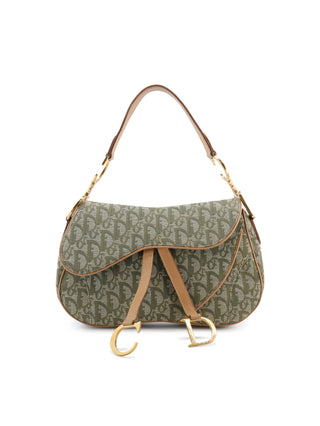 Oblique Double Saddle Shoulder Bag