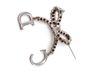 Ribbon CD Rhonestone Brooch