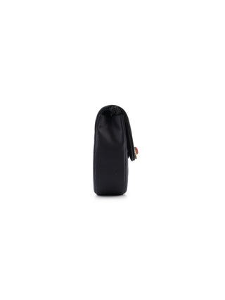 Satin Gripoix Quilted Half-Moon Shoulder Bag