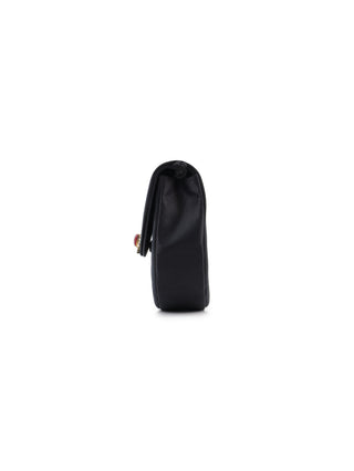 Satin Gripoix Quilted Half-Moon Shoulder Bag