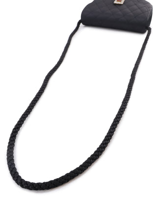 Satin Gripoix Quilted Half-Moon Shoulder Bag