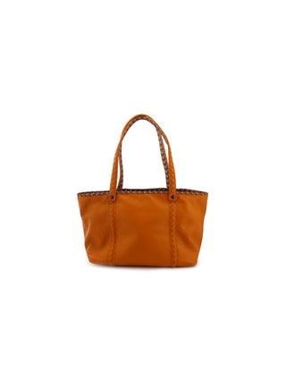 Reversible Braided Trim Tote Bag