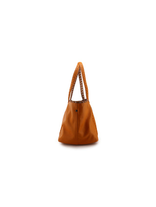 Reversible Braided Trim Tote Bag