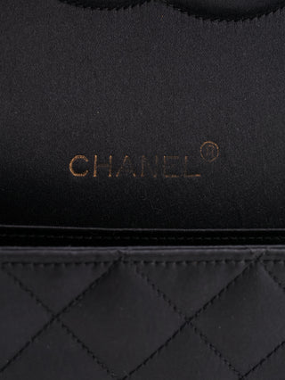 Satin Gripoix Quilted Half-Moon Shoulder Bag